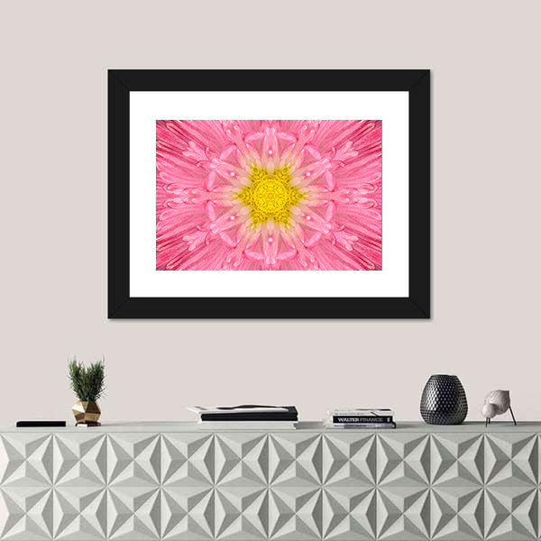 Pink Concentric Flower Canvas Wall Art