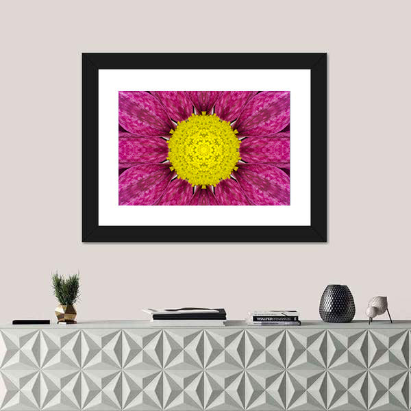 Purple Concentric Flower Canvas Wall Art