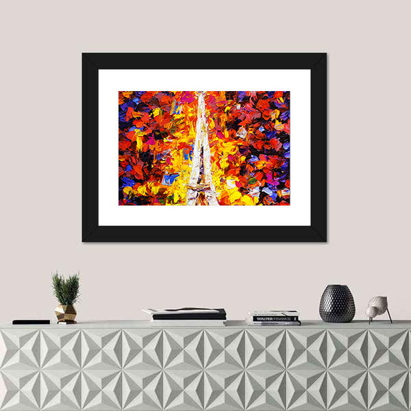 Eiffel Tower In Paris Canvas Wall Art