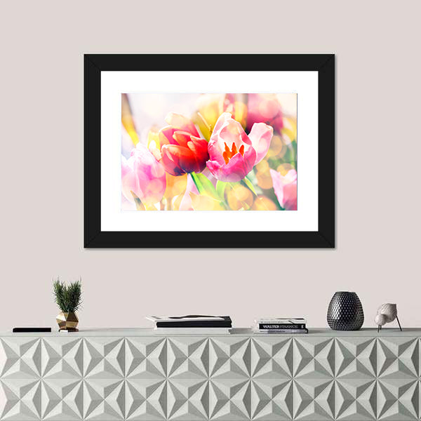 Colorful Spring Tulips Canvas Wall Art