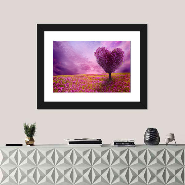 Tree Of Love In Spring Canvas Wall Art