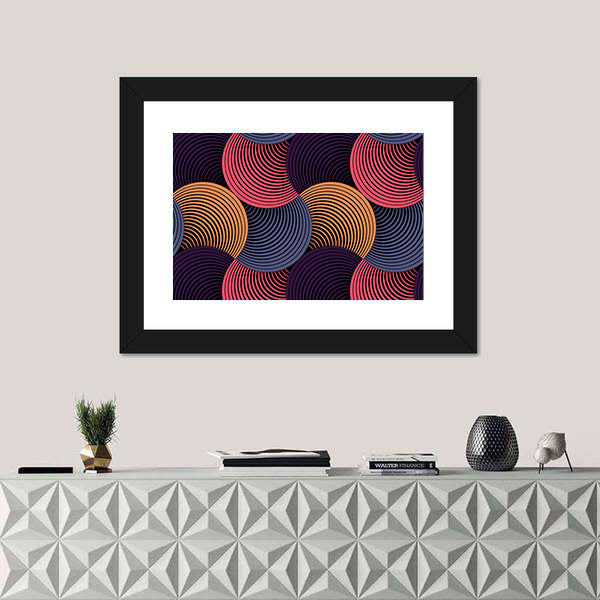 Geometric Petals Grid Canvas Wall Art