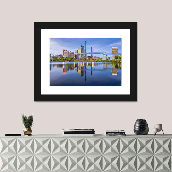 Alabama City Waterfront Skyline Canvas Wall Art