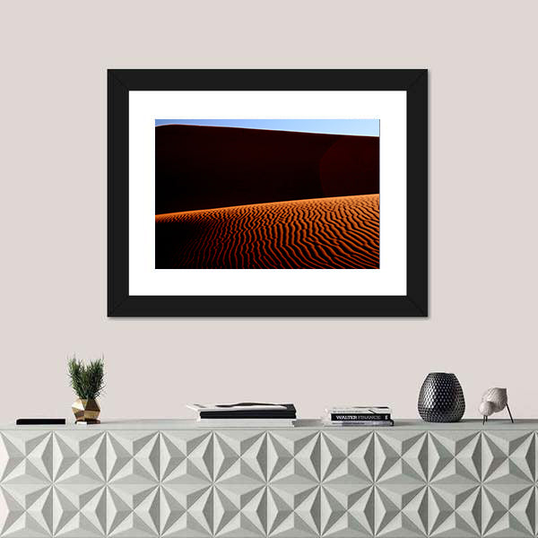 Desert Lines Around Sunset Canvas Wall Art