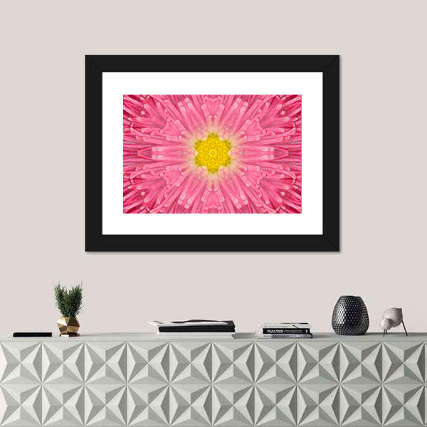 Daisy Pink Flower Canvas Wall Art