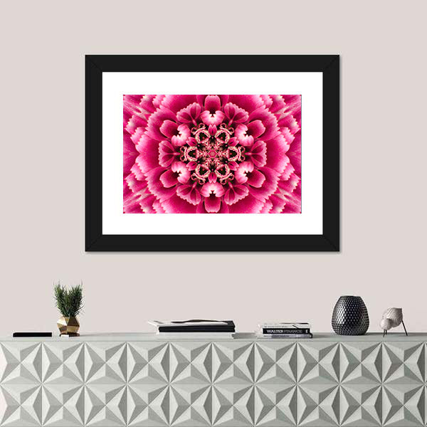 Concentric Mandala Flower Canvas Wall Art