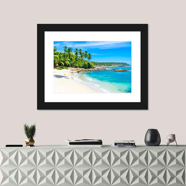 Tropical Beach In Sri Lanka Canvas Wall Art