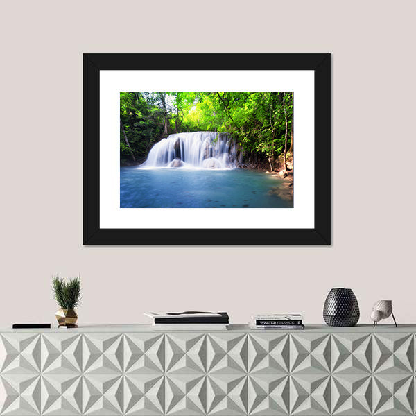 Tropical Waterfall in Thailand Canvas Wall Art