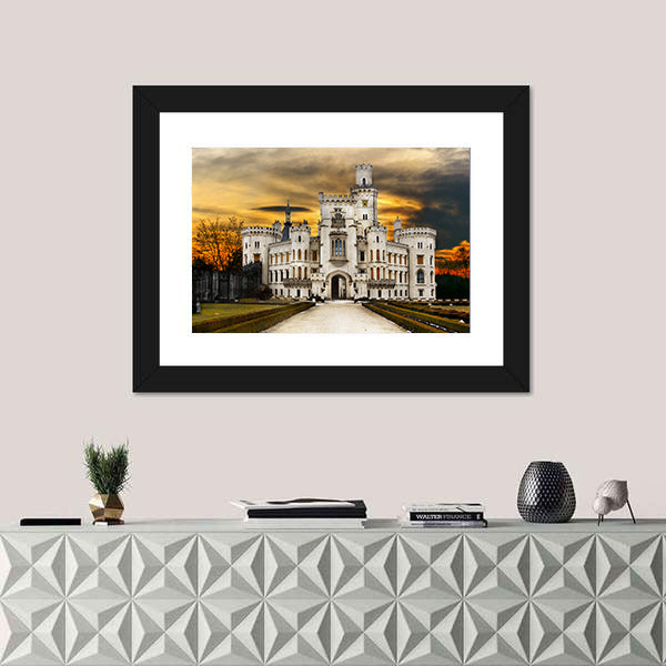Hluboka Castle In Bohemia Canvas Wall Art