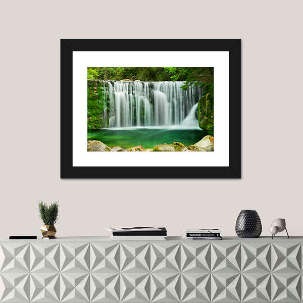 Lake Emerald Waterfalls Canvas Wall Art