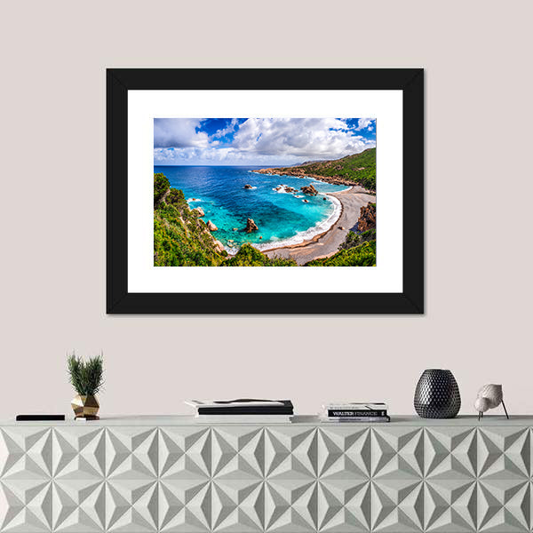 Turquoise Bay at Costa Paradiso, Sardinia Canvas Wall Art