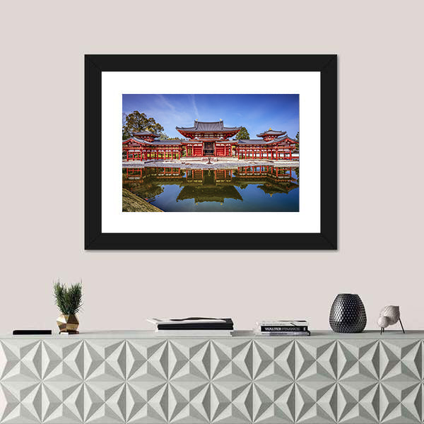 Byodo-in Temple Phoenix Hall Reflection Canvas Wall Art