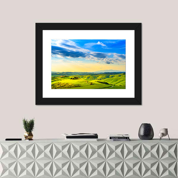 Tuscany Rolling Hills Farmhouse Canvas Wall Art
