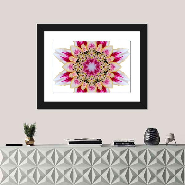 Scenic Flower Mandala Canvas Wall Art