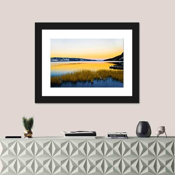 Lapland Lake In The North Of Sweden Canvas Wall Art