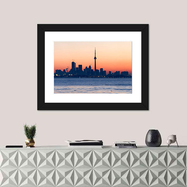 Toronto Skyline At Dawn Canvas Wall Art