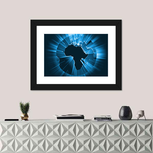 Globe Coast Land Light Explosion Canvas Wall Art