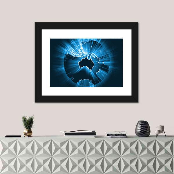Coastline Starburst Light Flare Canvas Wall Art