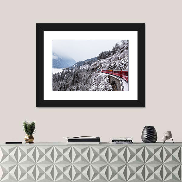 Glacier Express In Switzerland Canvas Wall Art