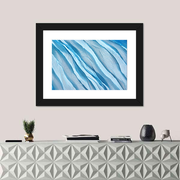 Soft Blue Chiffon Waves Canvas Wall Art
