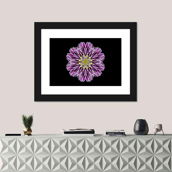 Scenic Purple Mandala Flower Canvas Wall Art
