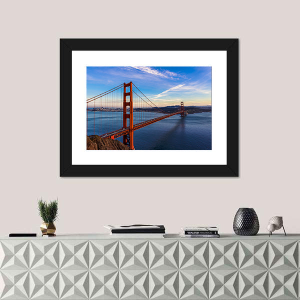 Golden Gate Bridge at Golden Hour San Francisco Canvas Wall Art