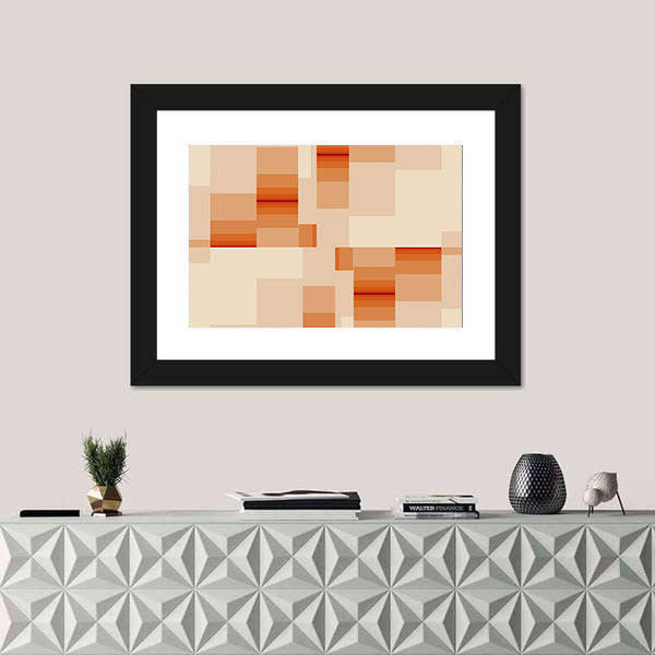 Digital Rectangles Abstract Canvas Wall Art