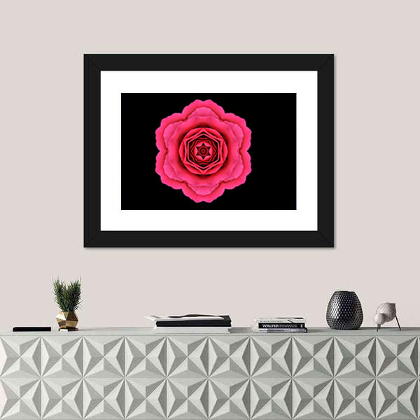 Pink Kaleidoscope Flower Canvas Wall Art