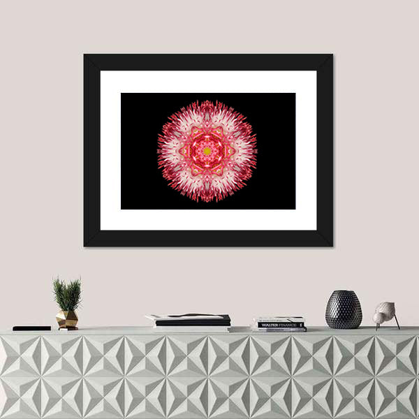 Pink Mandala Flower Canvas Wall Art