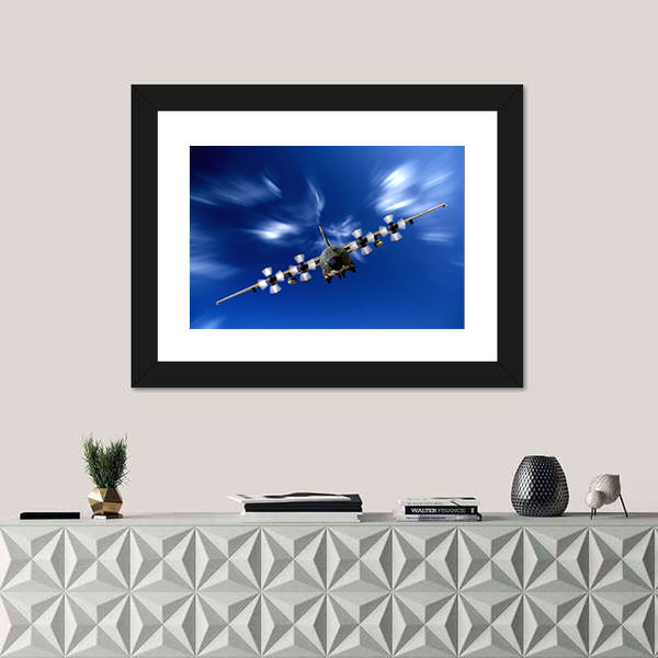 C130 Military Airplane Canvas Wall Art