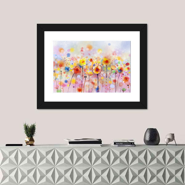 Floral Watercolor Abstract Canvas Wall Art