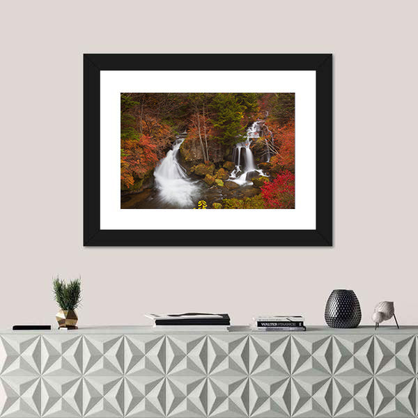 Ryuzu Falls Near Nikko Japan Canvas Wall Art