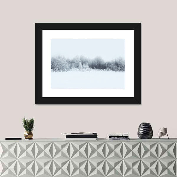 Winter Forest Landscape Canvas Wall Art