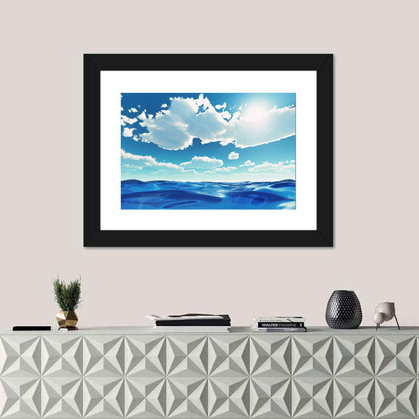 Sea Waves At Summer Canvas Wall Art