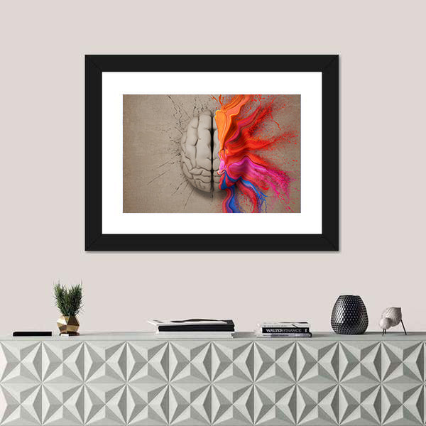 Creative Brain Paint Explosion Canvas Wall Art
