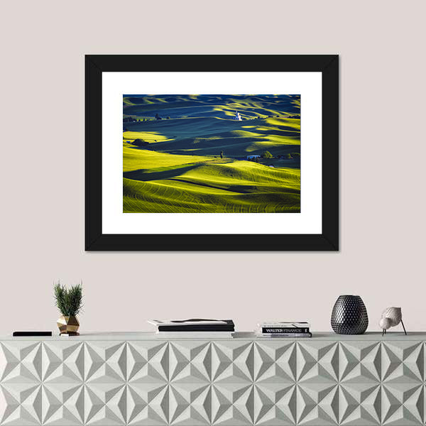 Palouse Rolling Hills at Sunset Canvas Wall Art