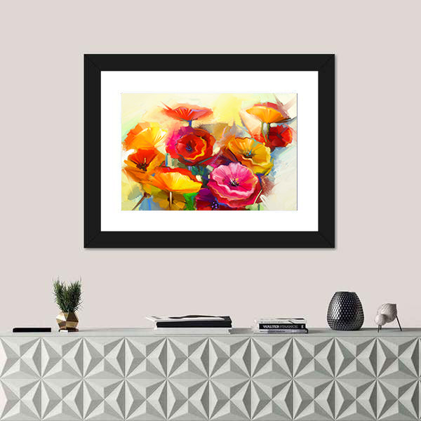 Colorful Spring Flowers Canvas Wall Art