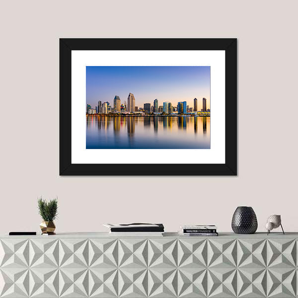 San Diego Skyline at Dusk Canvas Wall Art