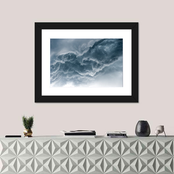 Dramatic Sky With Stormy Clouds Canvas Wall Art