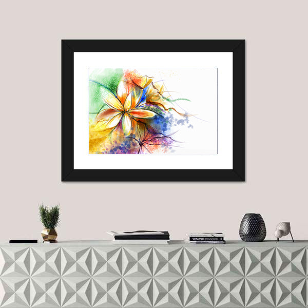 Colorful Abstract Lilies Canvas Wall Art
