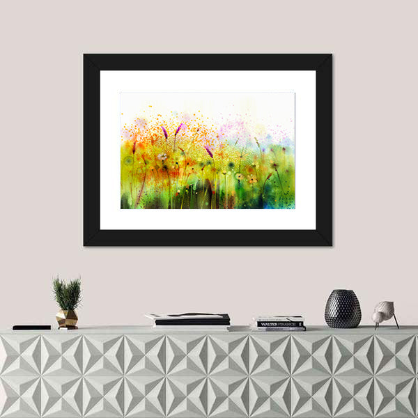 Cosmos Flowers Canvas Wall Art