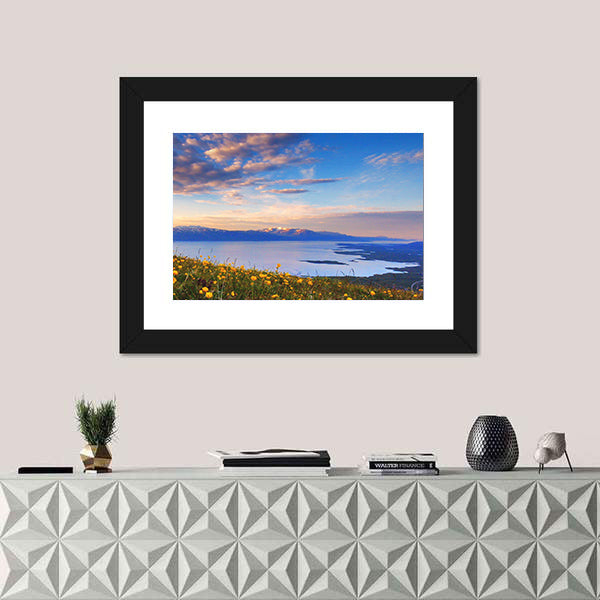 Mountain Lake In Abisko National Park In Sweden Canvas Wall Art