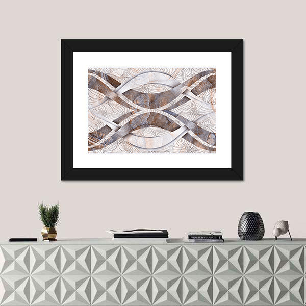 Seamless Stone Bands Abstract Canvas Wall Art