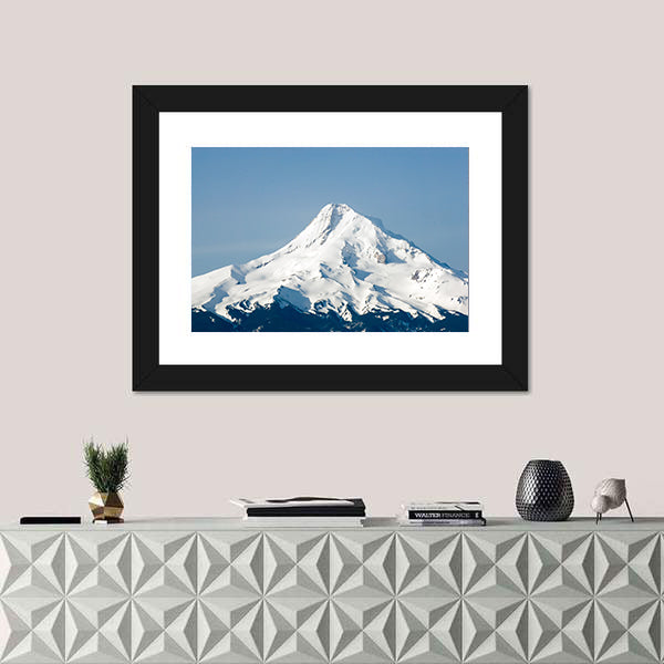 Mount Hood Snow-capped Peak Canvas Wall Art