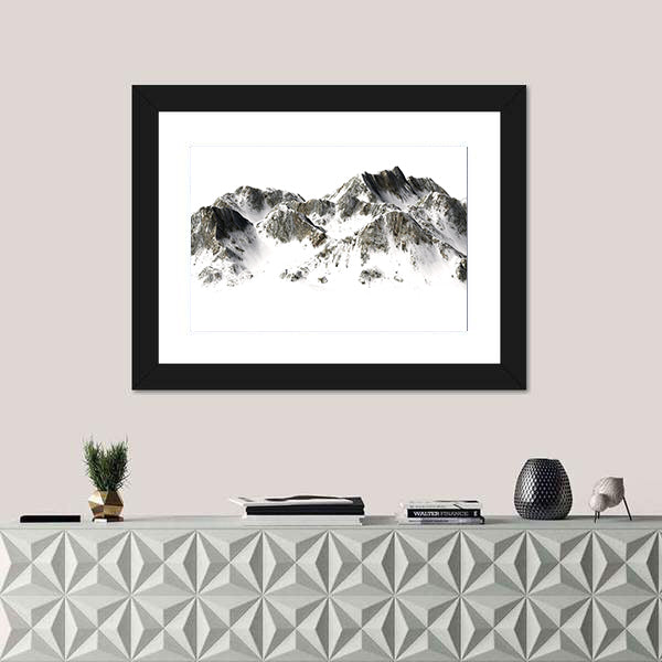 Snowy Mountain Peak Canvas Wall Art