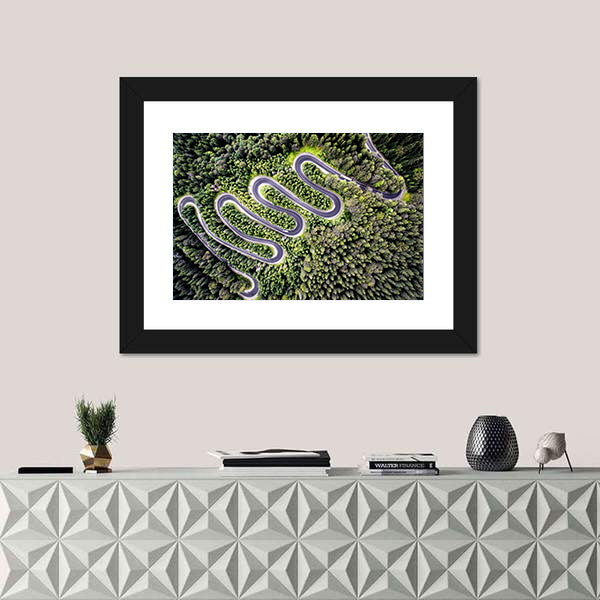 Transfagarasan Curvy Road In Romania Canvas Wall Art
