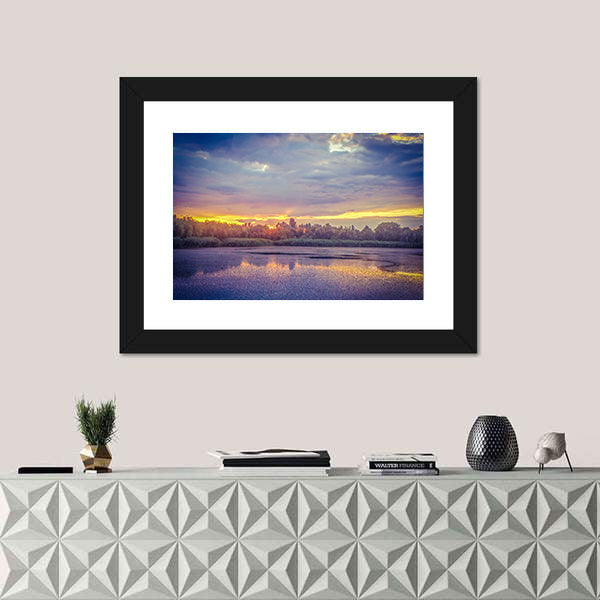 Danube Delta Sunset Canvas Wall Art