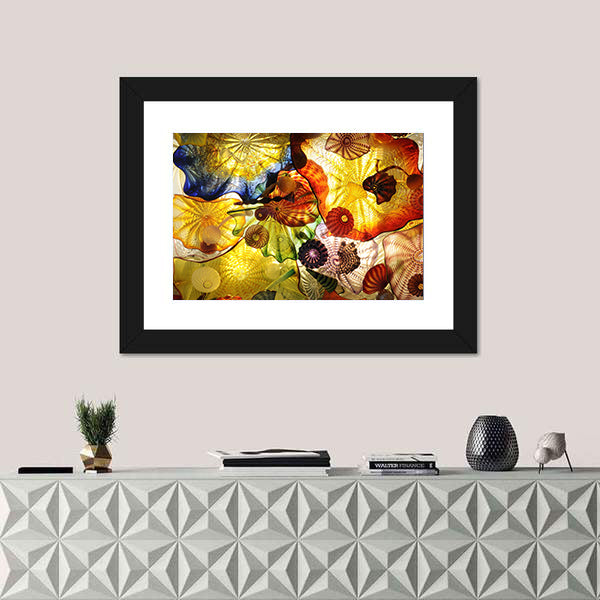 Colorful Artistic Work With Glass Canvas Wall Art