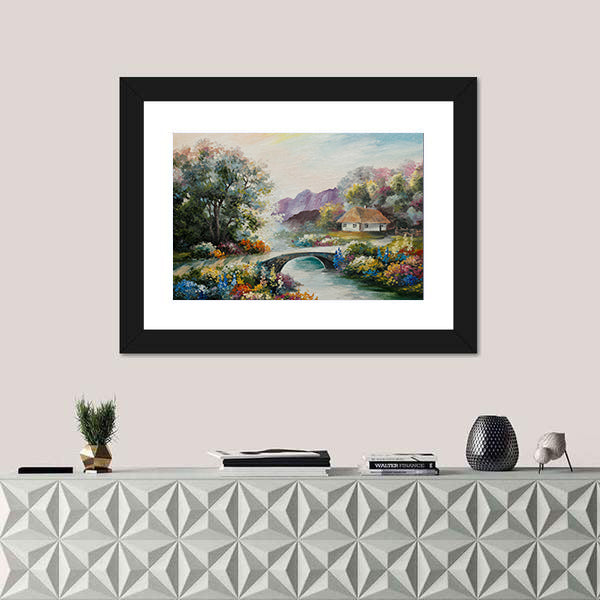 House In The Forest Canvas Wall Art