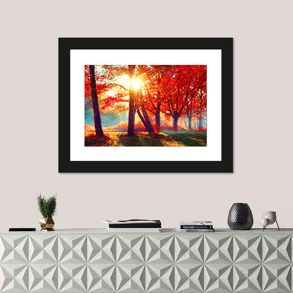 Beautiful Autumnal Park Canvas Wall Art
